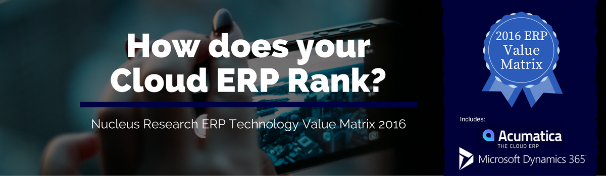 Nucleus Research ERP Technology Value Matrix 2016